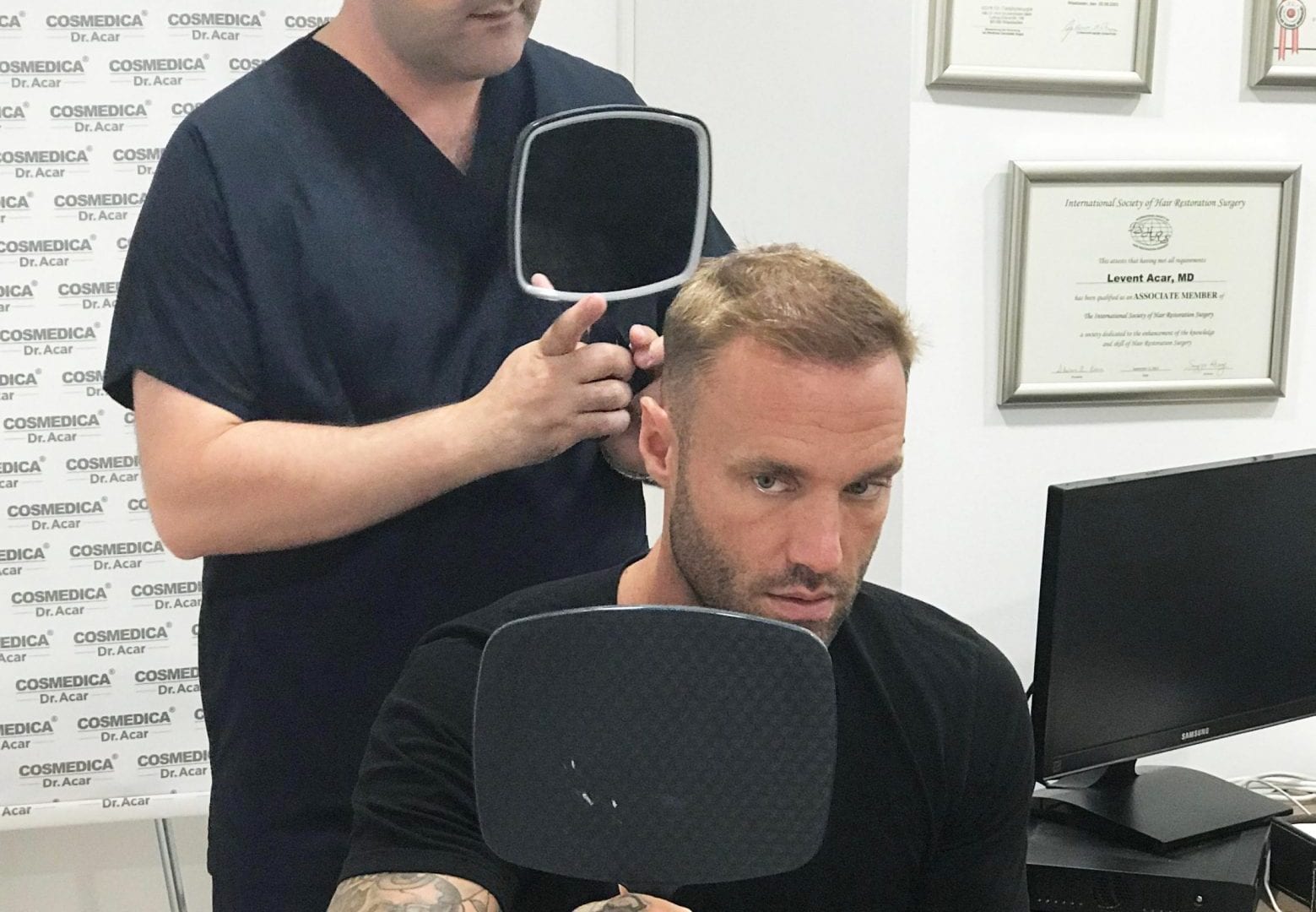 calum best with dr acar