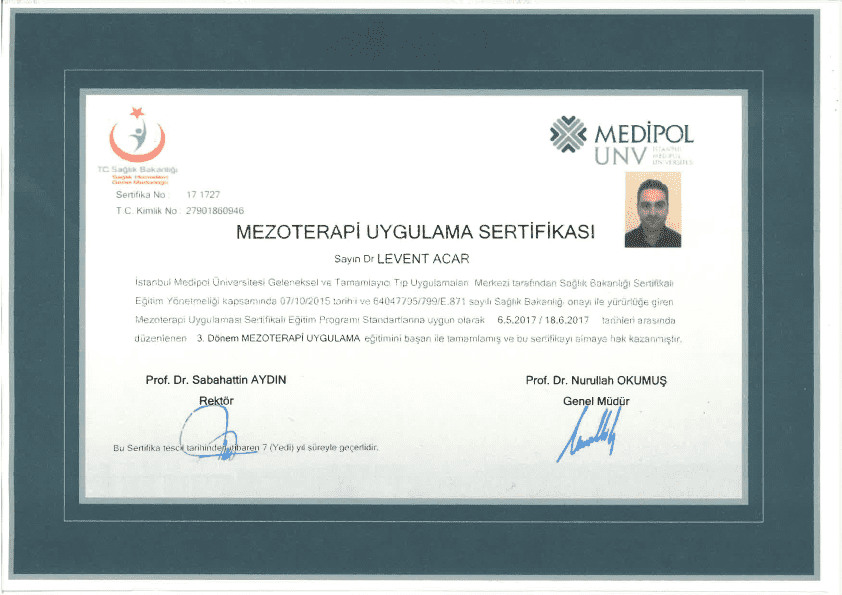 medipol-certificate-dr-acar сертификат
