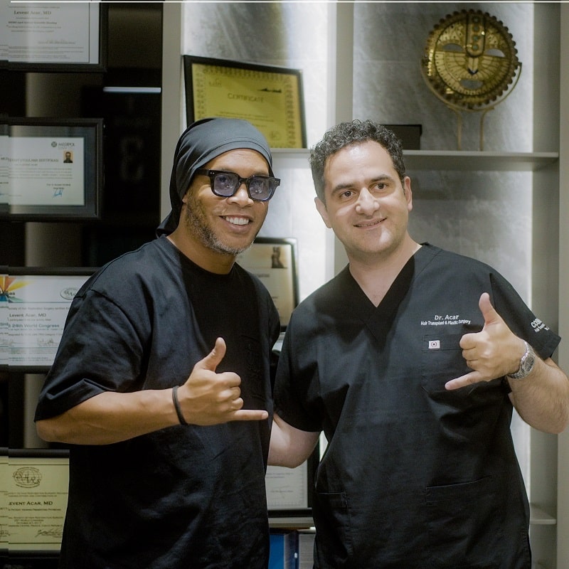 Ronaldinho with Dr. Levent Acar