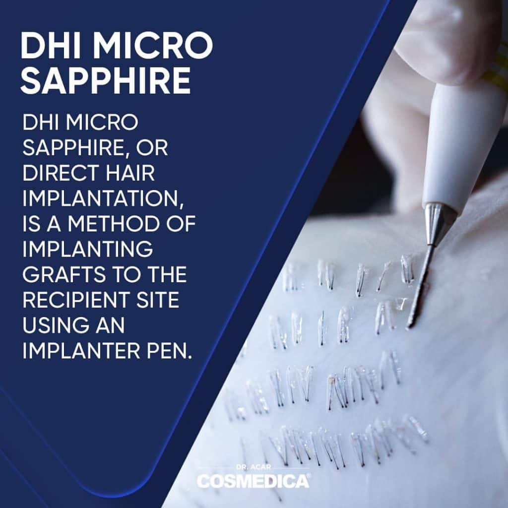 DHI Implanter pen and hair grafts