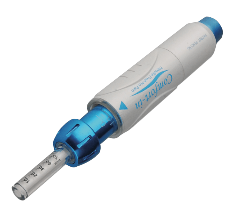 Needle-free anesthesia injector