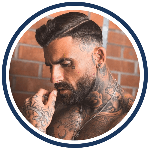 Portrait of Chris Perceval after his hair transplant at Cosmedica Clinic