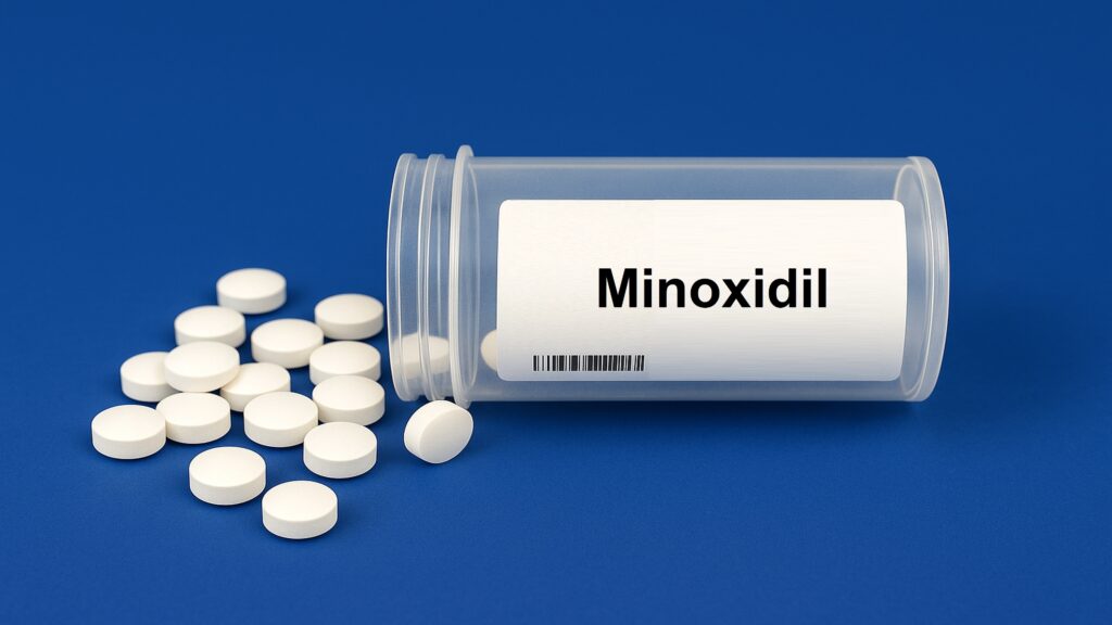 Minoxidil en comprimés, moins courant que le minoxidil pour femmes topique