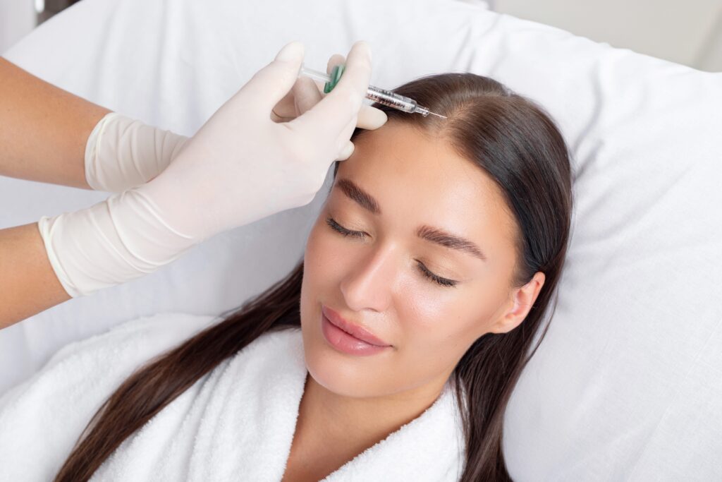 Mesotherapie haar injecties voor verbetering van haargroei