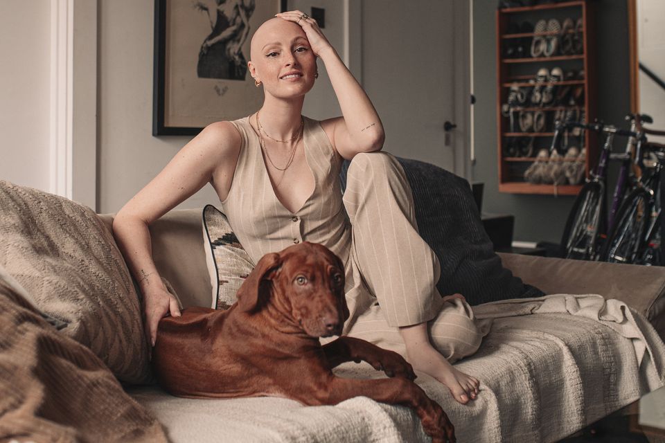 Amber Jean Rowan’s completely bald head redefines what beauty looks like in fashion.