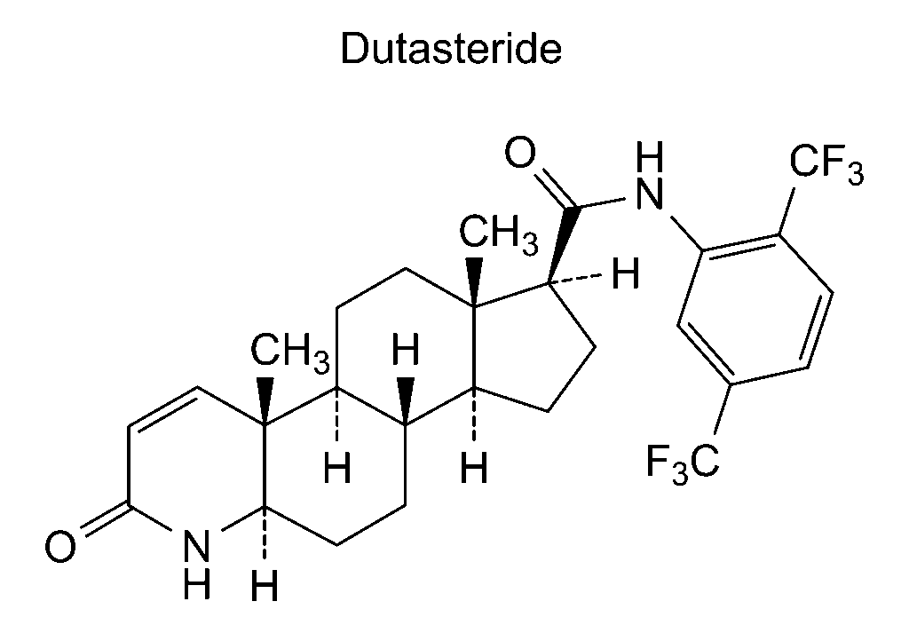 Estructura química de la dutasteride