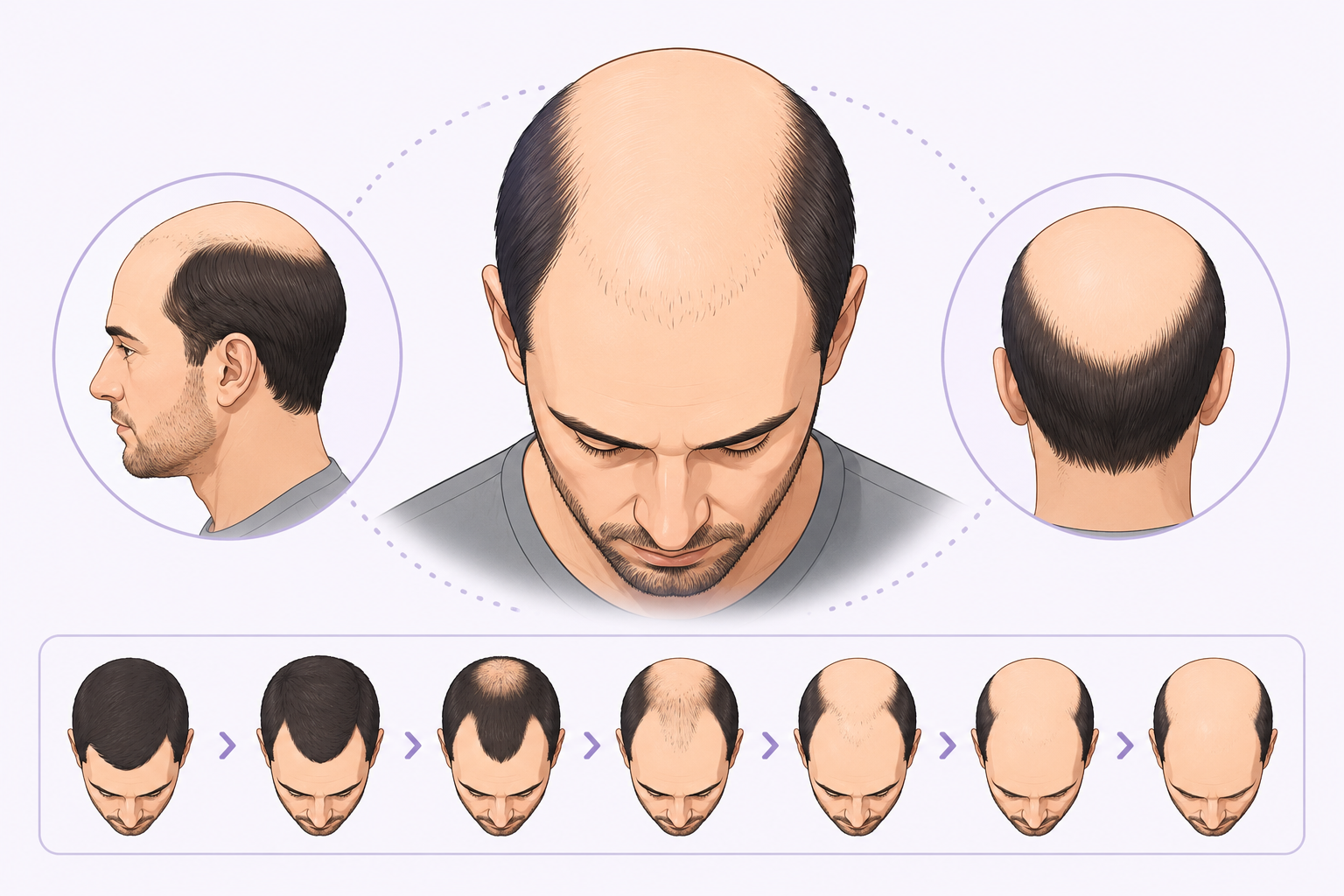 Progression of Norwood 7 Hair Loss